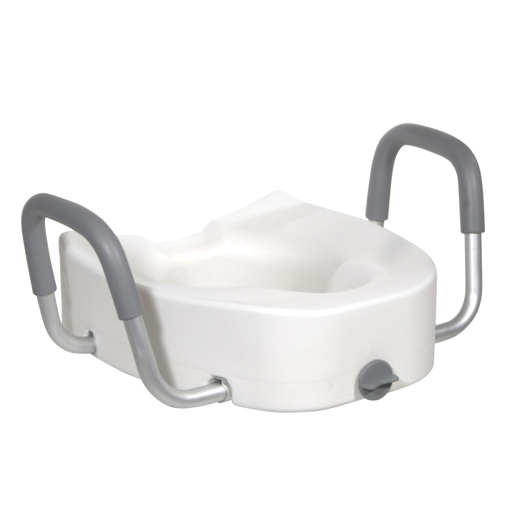 5" Raised, Elongated Toilet Seat with Lock