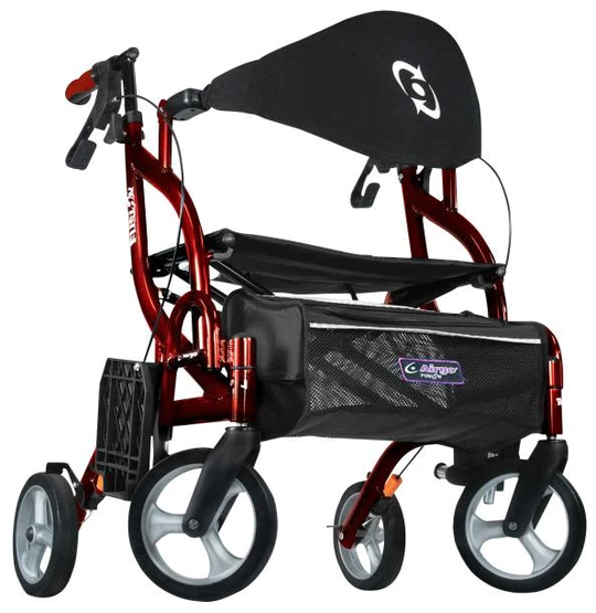 2 in 1 Folding rollator & Transport Chair – Dauphin Mobility