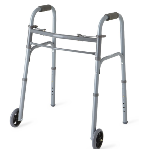 Youth Two-Button Folding Walker with 5" Wheels